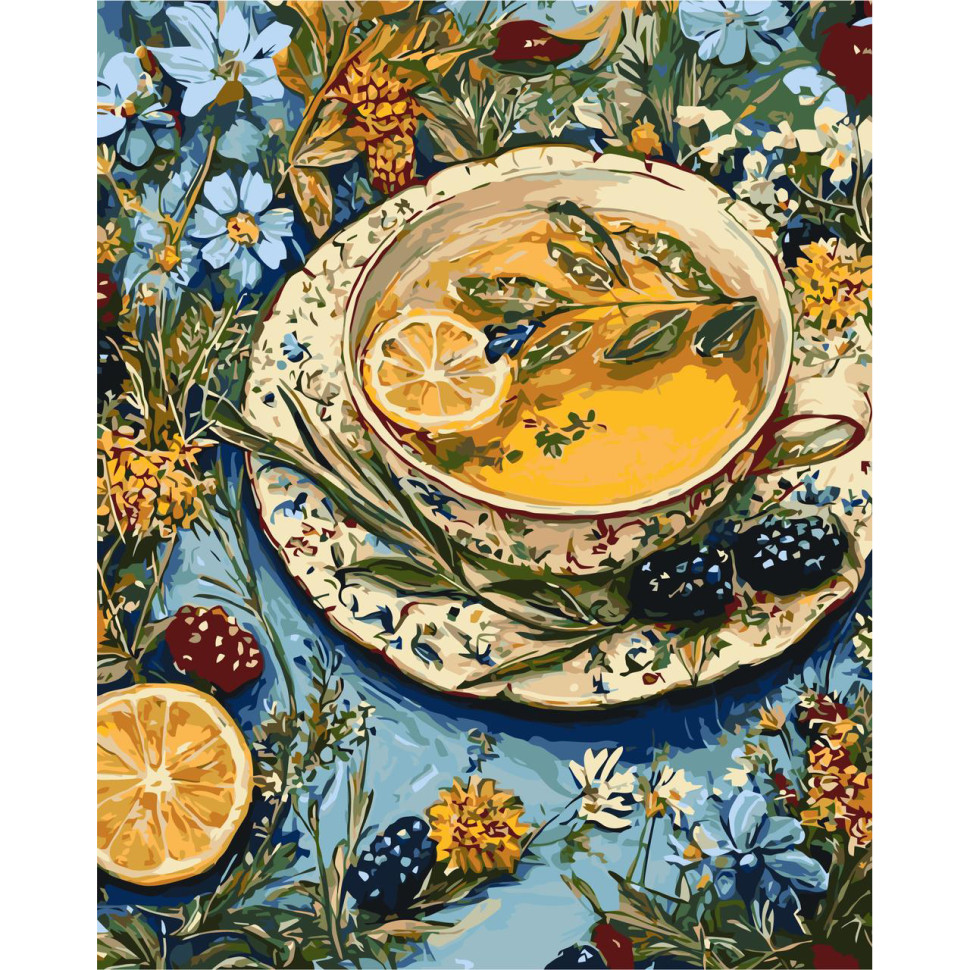 Paint by Numbers "Floral Tea" LW3538, 40x50 cm