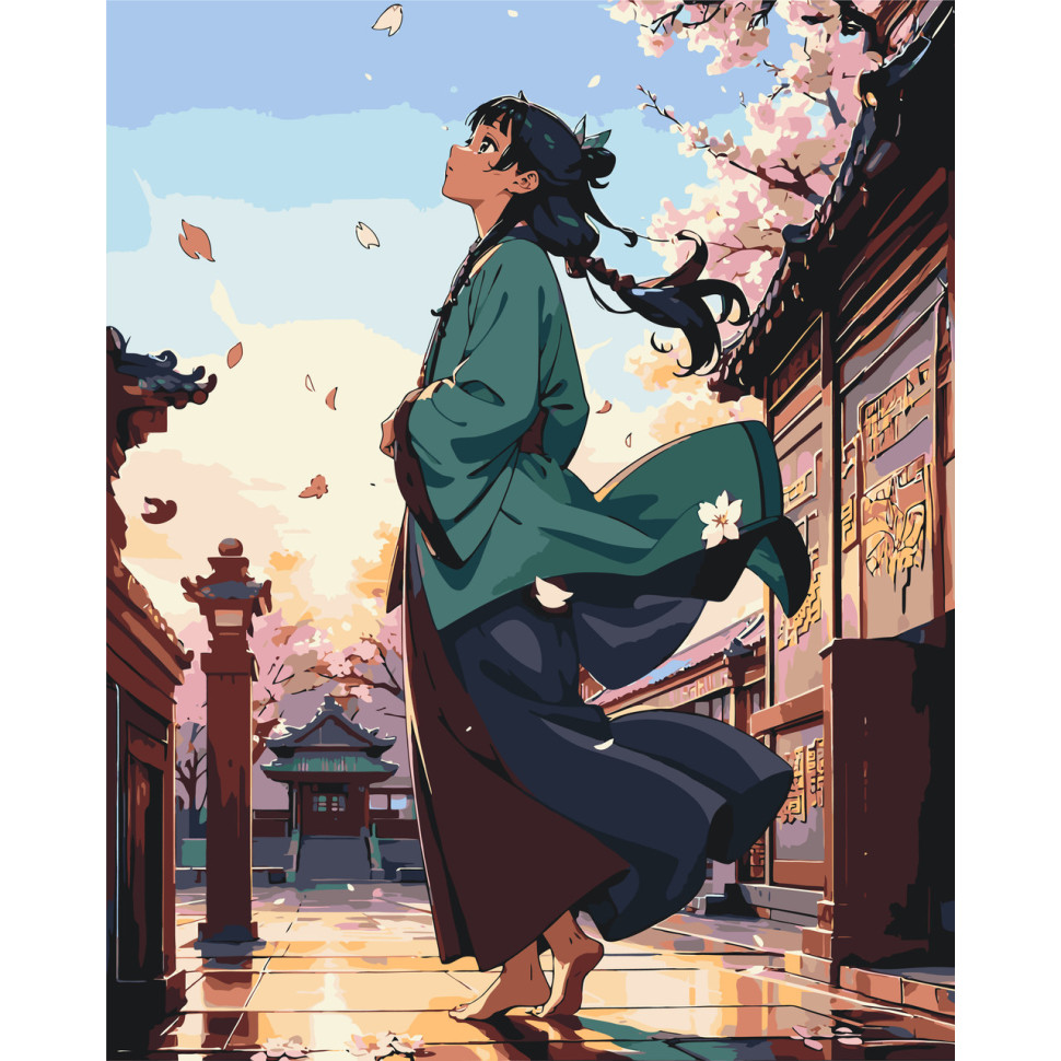 Paint-by-numbers kit "The Herbalist's Monologue. Anime" pbn-a LW9080, 40 x 50 cm