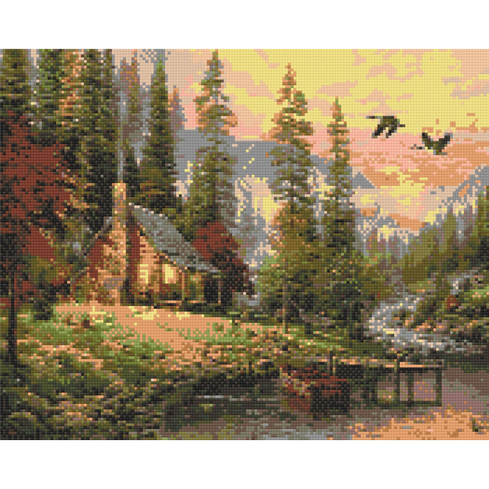 Diamond Mosaic "Hunting Lodge" OD1831, 40 x 50 cm