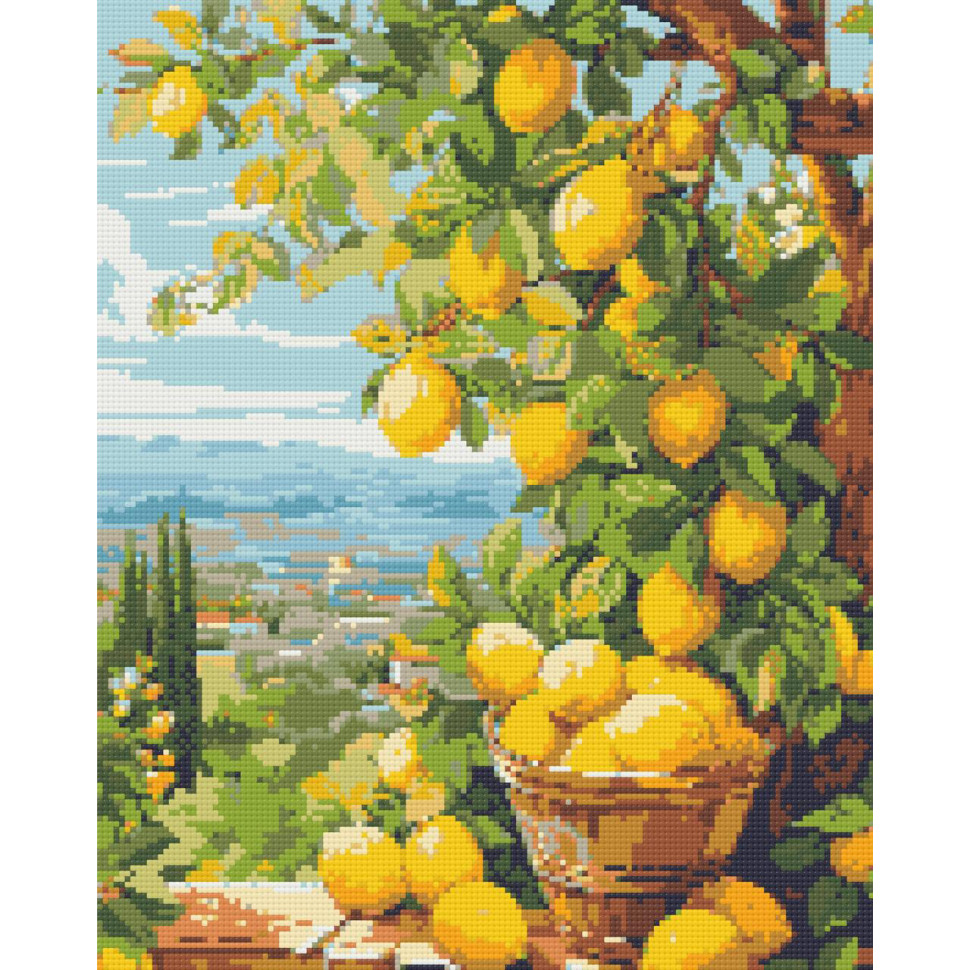 Diamond mosaic "Lemon tree" OD3490, 40x50 cm