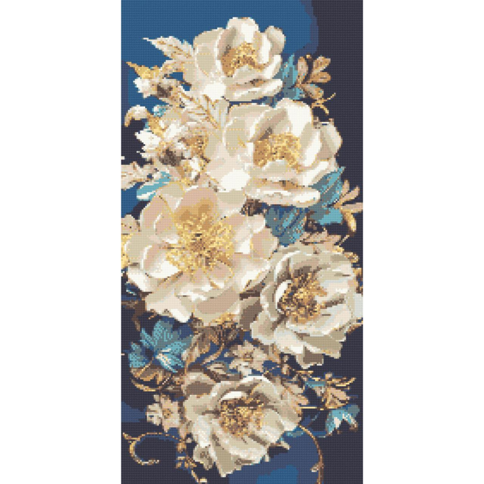 Diamond mosaic "Bright peonies" OD5166, 40x80 cm