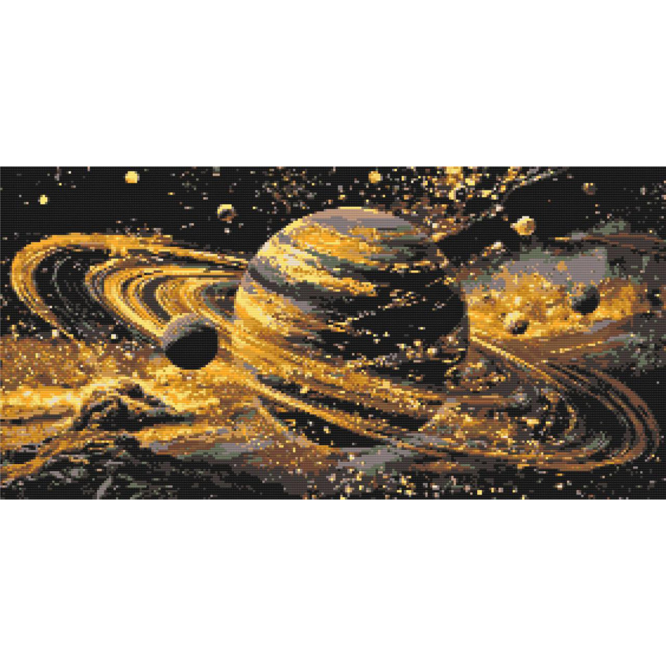Diamond mosaic "Space. Radiance of the Planets" OD5188, 40x80 cm