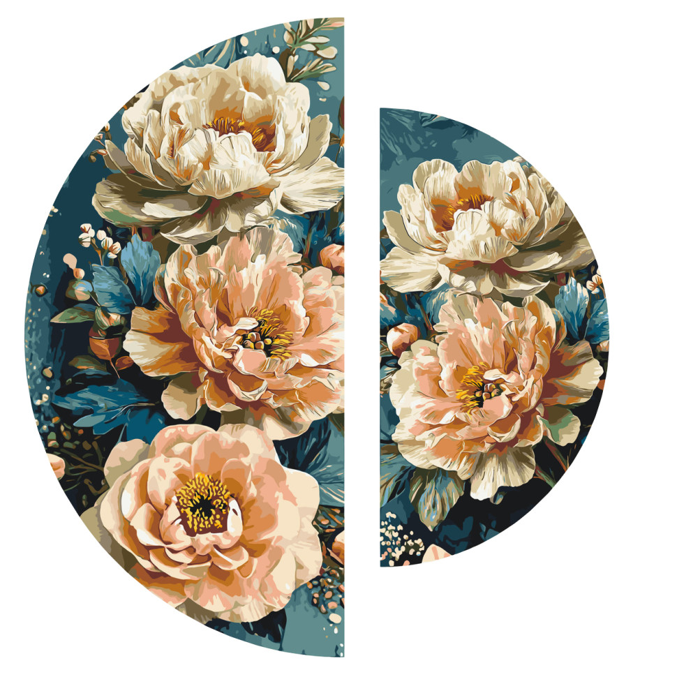 Painting by numbers "Peach Petals" OSR1018 semicircles 67x67 cm