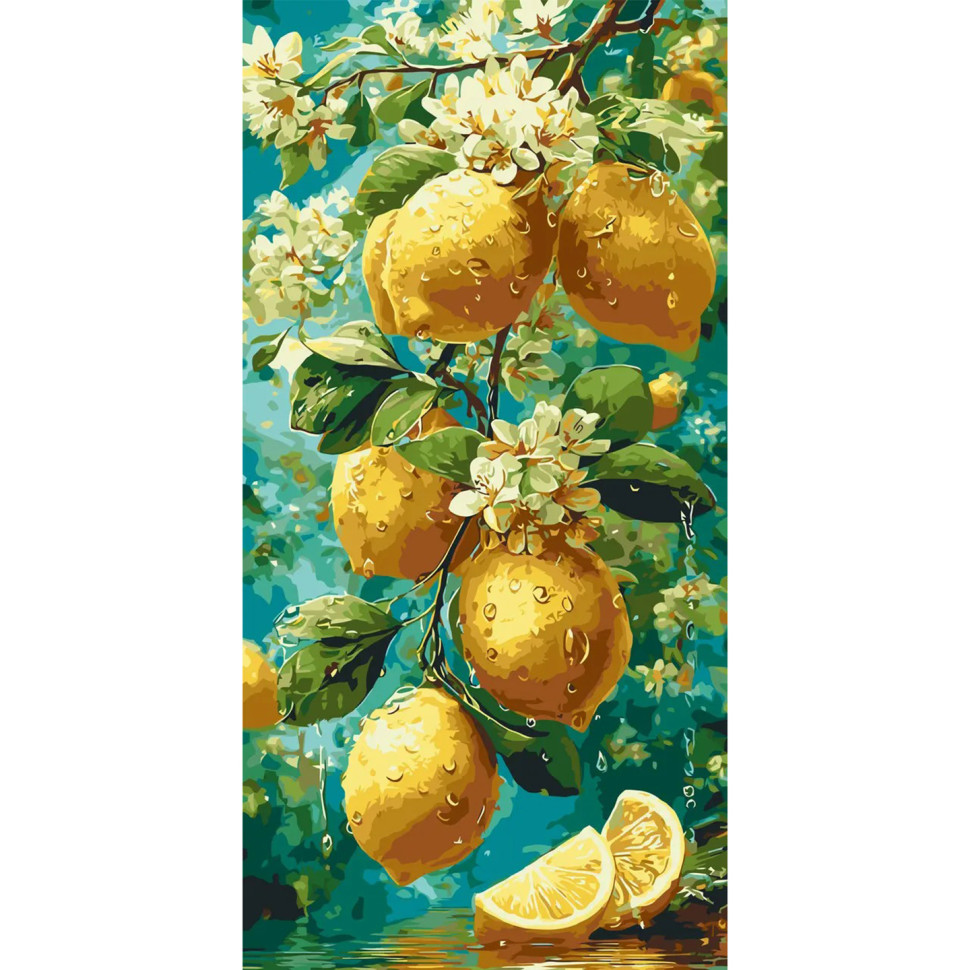 Paint-by-numbers kit "The Color of a Lemon Grove" LW5198, 40 x 80 cm