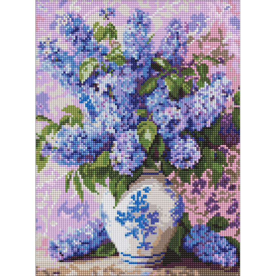 Diamond mosaic "Freshness of lilac" AMO20355, 30x40 cm