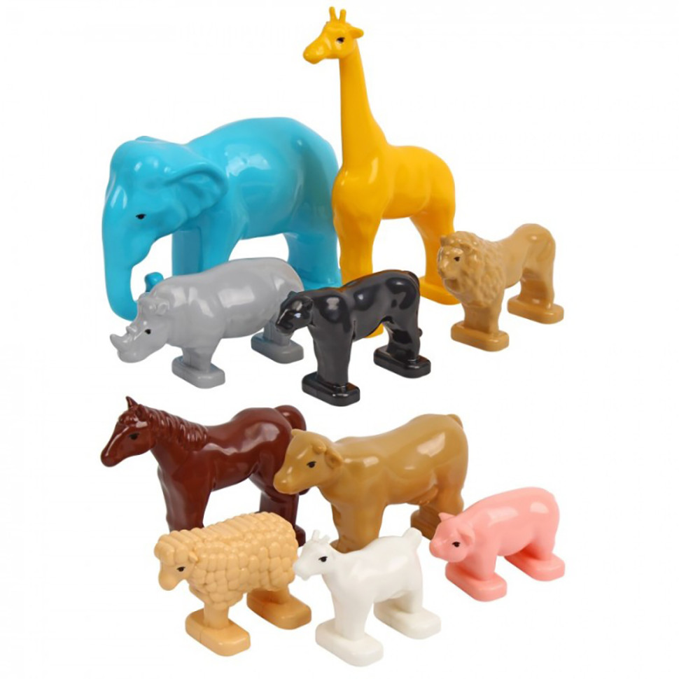 Children's play set "Animal Figurines" 1102 domestic and wild animals