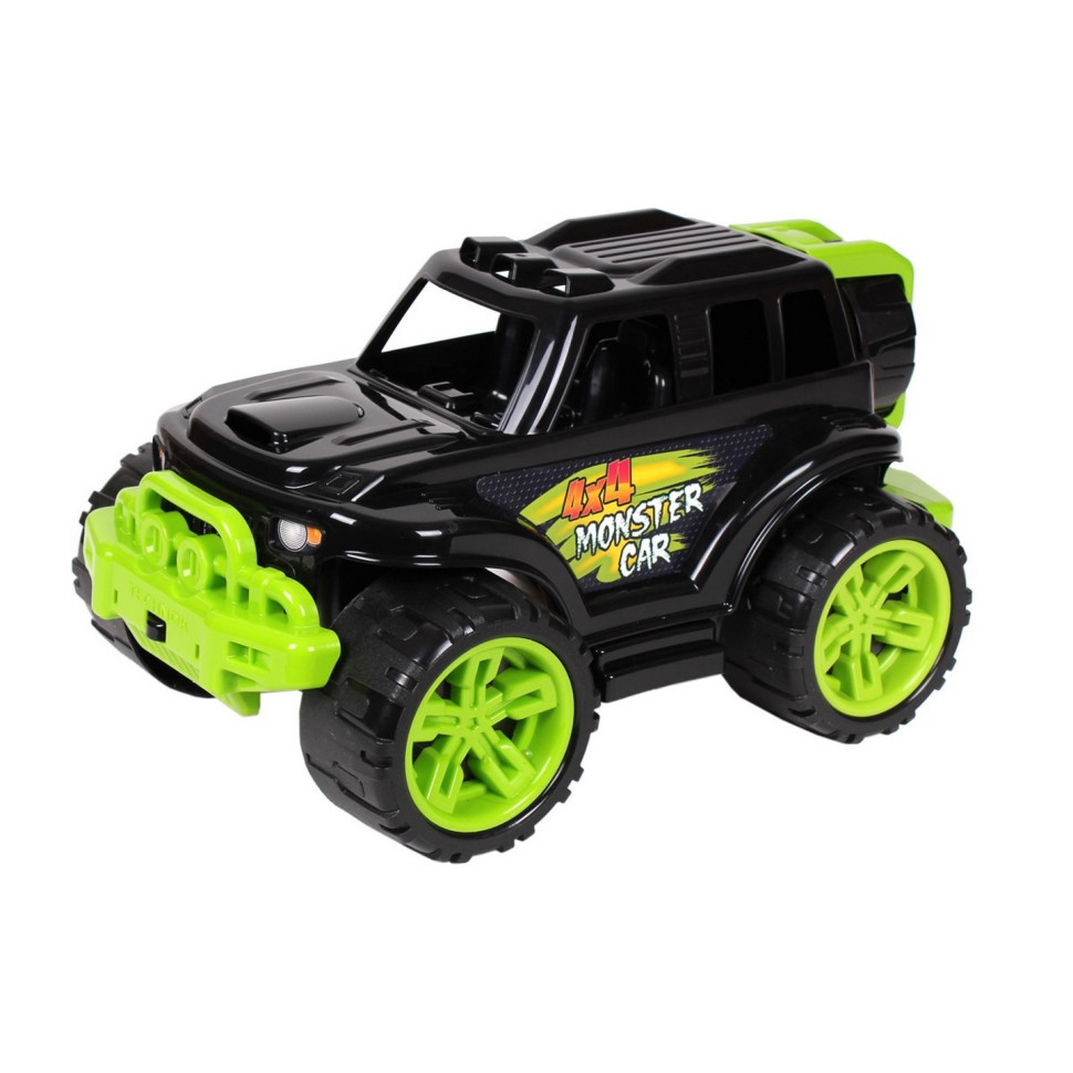 TechnoK 4623TXK "Monster Car" Off-Road Toy Car for Kids, Black and Green
