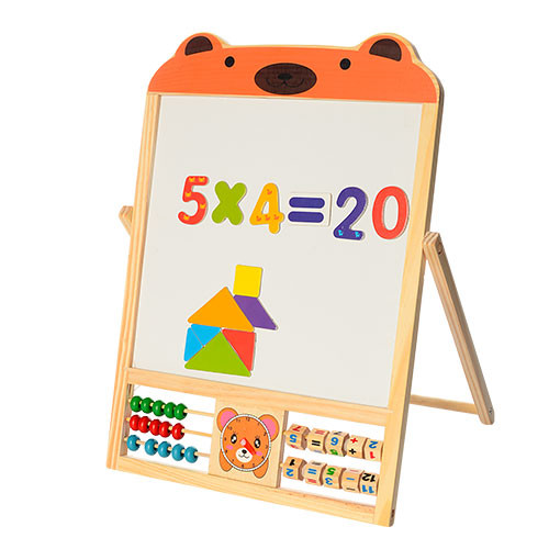 Children's developmental board with numbers and shapes MD 1028 wooden