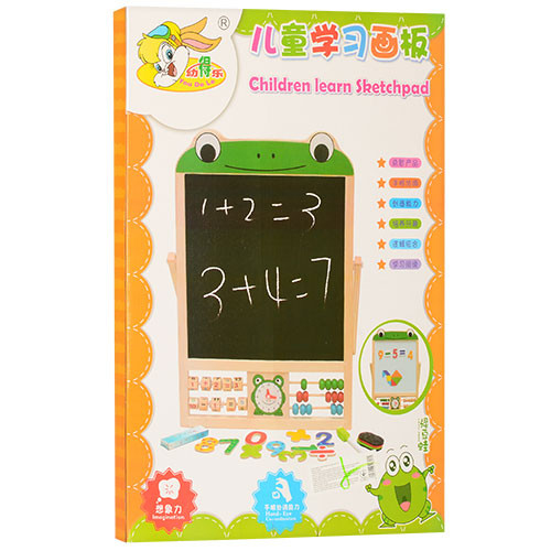 Children's developmental board with numbers and shapes MD 1028 wooden