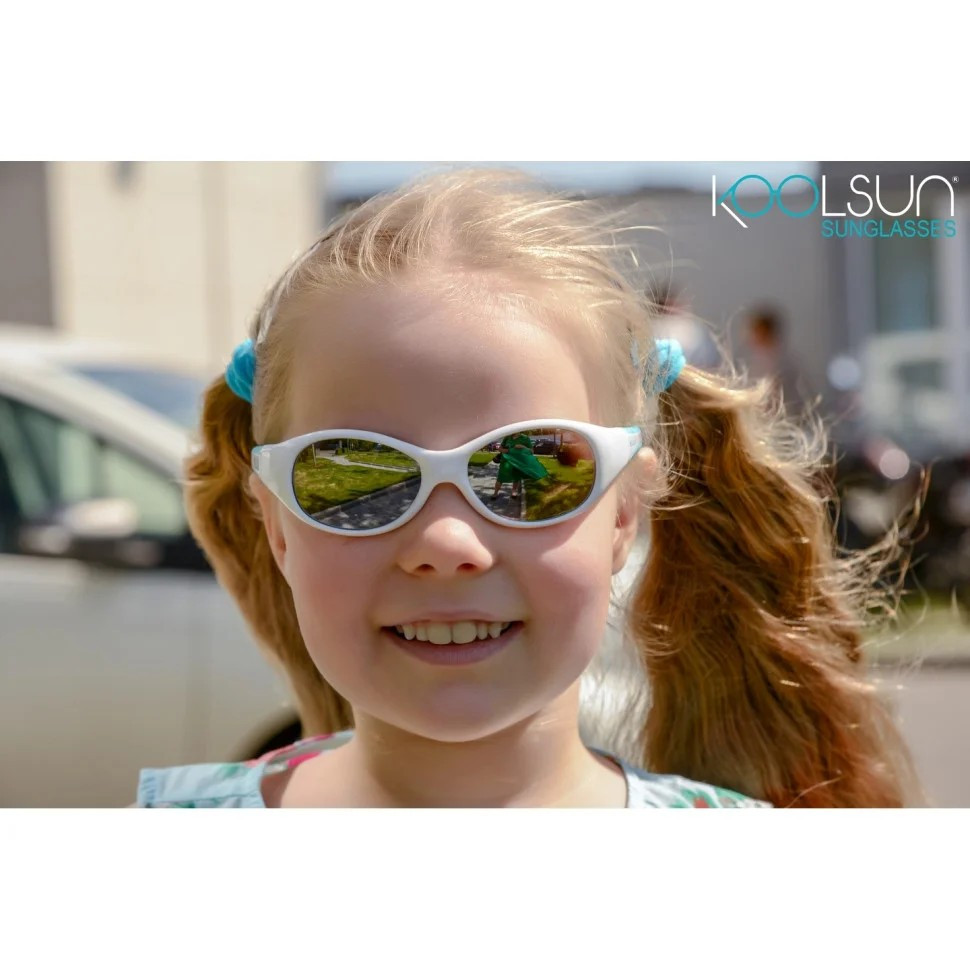 Koolsun White-Turquoise Flex Series Kids Sunglasses (Size: 3+) KS-FLWA003 Koolsun White-Turquoise Flex Series Kids Sunglasses (Size: 3+) KS-FLWA003