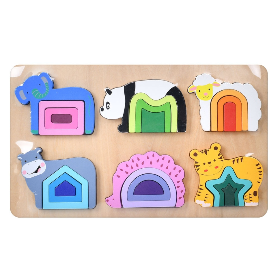Wooden toy Frame-insert "Animals" MD 0730