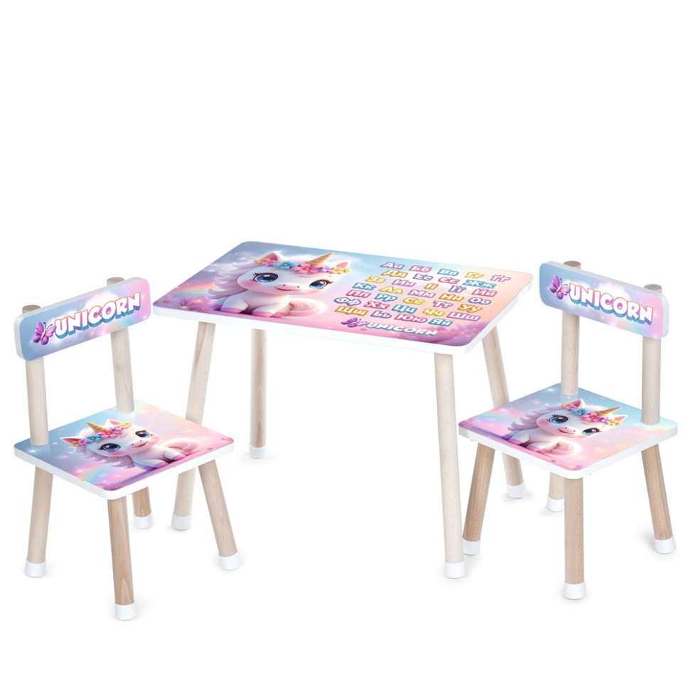 Children's Table M 501-25 tabletop 60 x 40 cm, 2 chairs