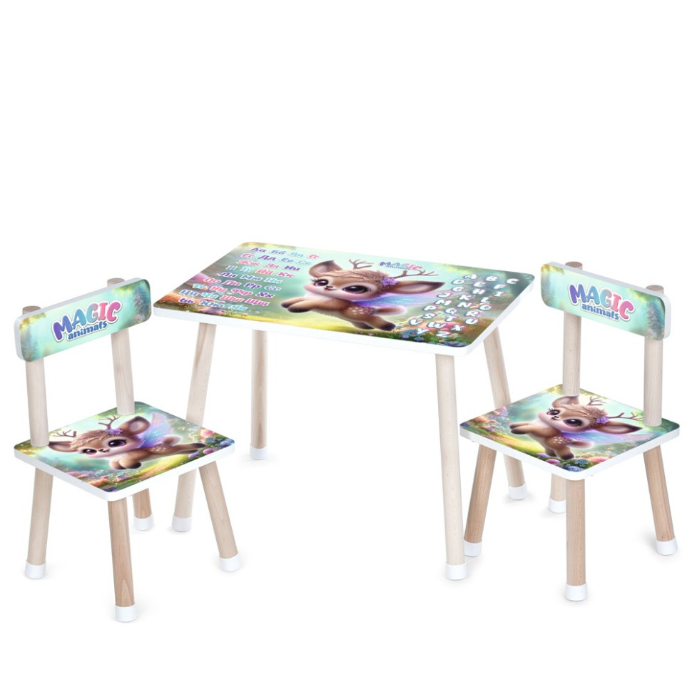 Children's Table M 501-30 tabletop 60 x 40 cm, 2 chairs