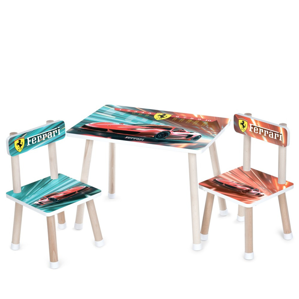 Children's Table M 501-33 tabletop 60 x 40 cm, 2 chairs