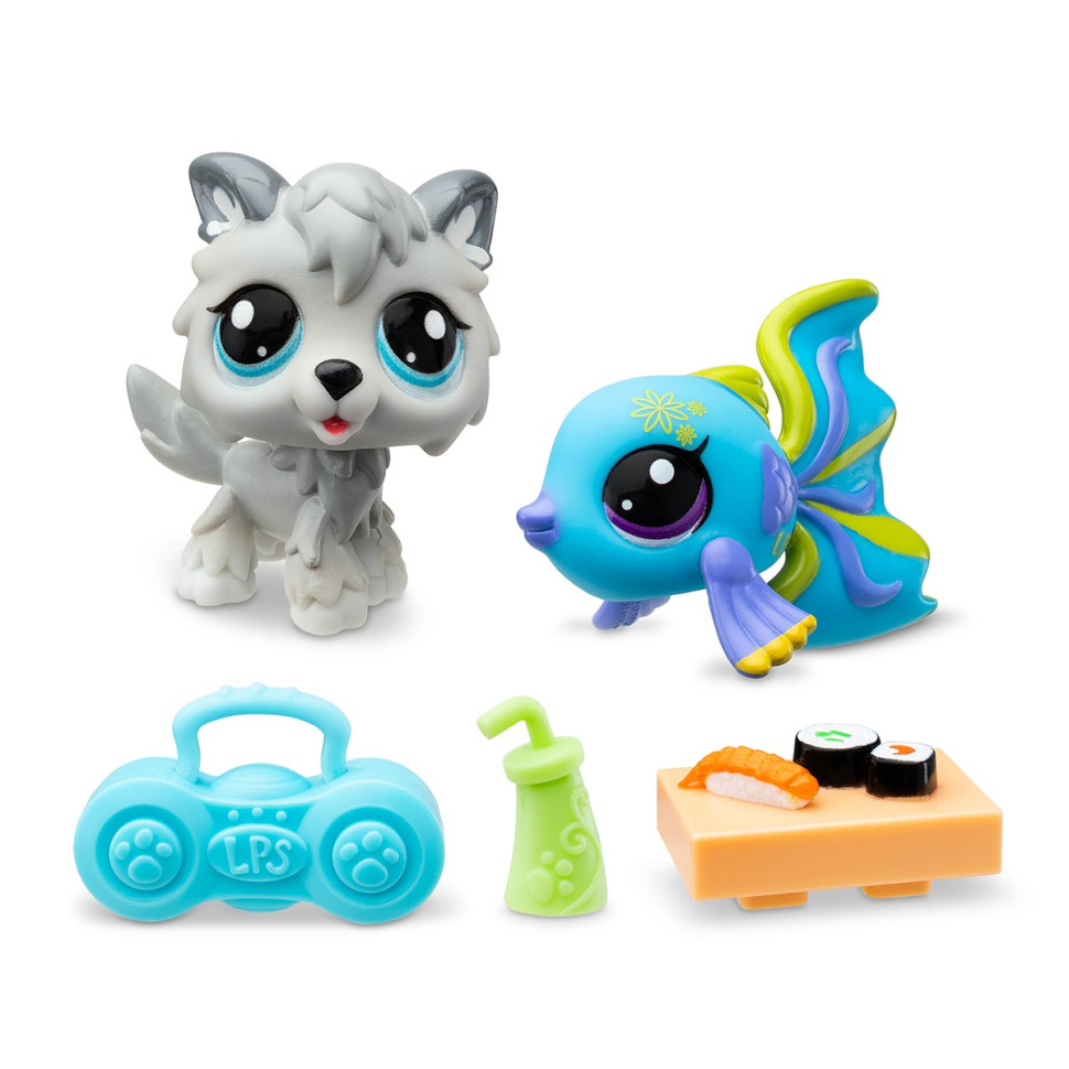 Ігровий набір "Рок-н-ролльні суши" Littlest Pet Shop 00526 аксесуари та 2 фігурки