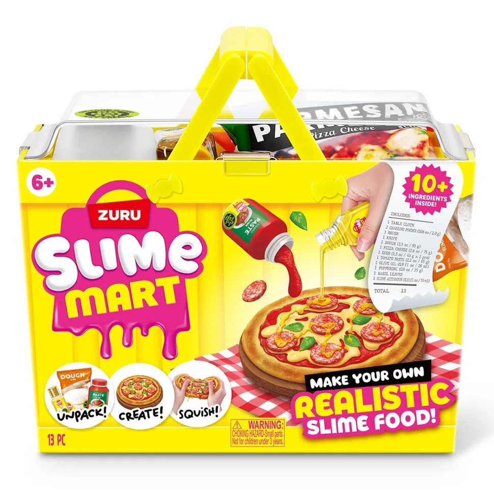 Ігровий набір зі слизнями "Піца" Slime Mart 15905B з серії "Корзина для покупок"