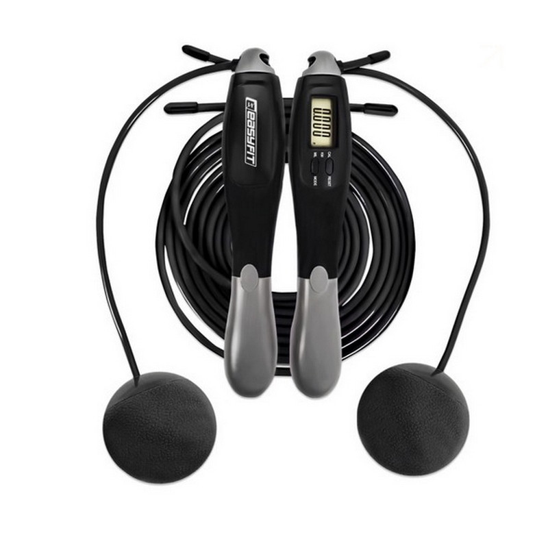 Скакалка швидкісна з лічильником TwinRope EF-1909-GY 2,8 метра