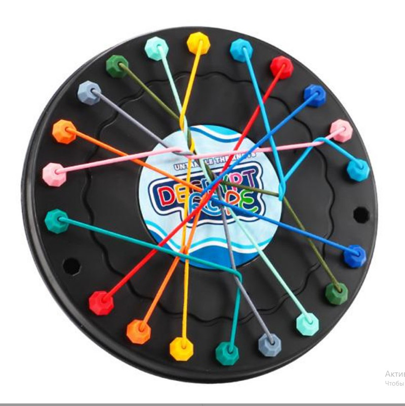 Board Game "Tangled Ropes" N2025E 10 rubber bands, 20 caps